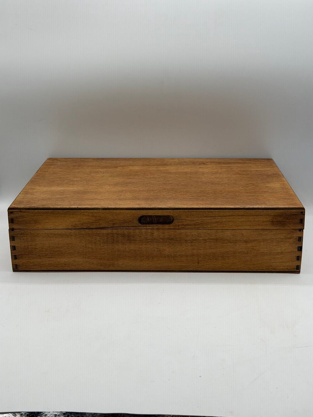 Vintage Wooden 3-Row Audio Cassette Tape & Media Storage Box – Holds 30 Tapes